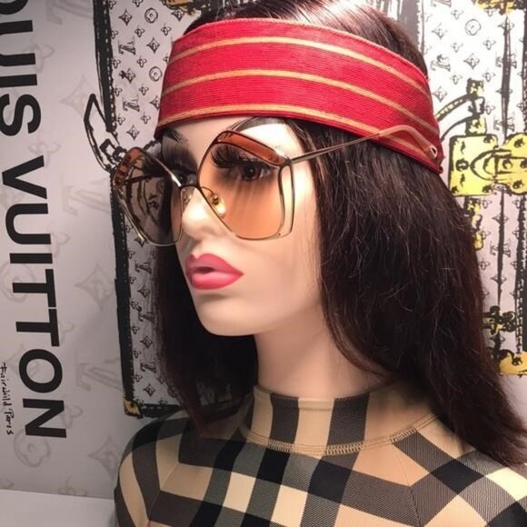 New Authentic Chloé CH0026S 003 Sunglasses – Shiny Gold Frame / Solid Nude - Picture 8 of 14